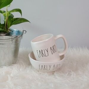 RAE Dunn EARLY BIRD Mug and Bowl